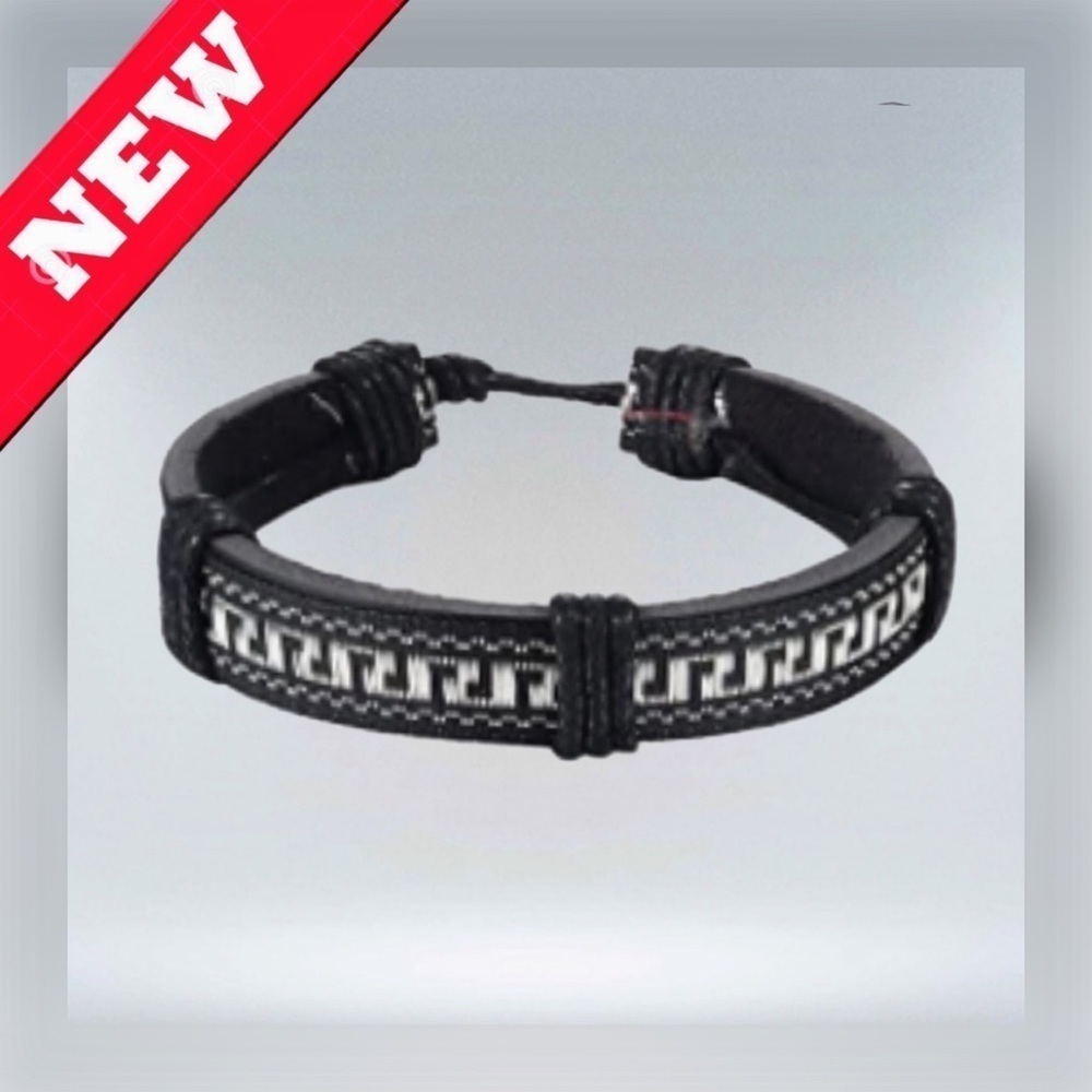 🆕 SALIMUE || Men/Women 8.5” Handmade Adjustable Leather Cuff Bracelet-